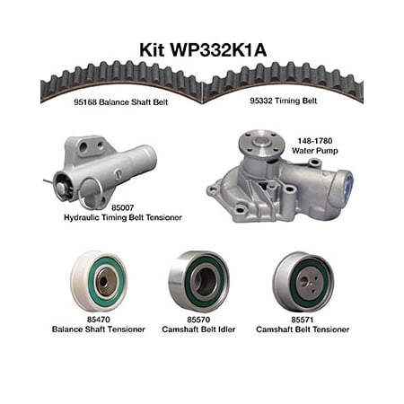 Dayco 04-07 Mitsubishi Water Pump Kit, Wp332K1A WP332K1A